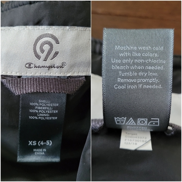 C9 Champion Kids Size XS (4/5) Black Snow Bib Overalls Insulated Winter Pants - Picture 5 of 10